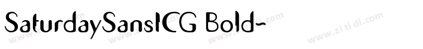 SaturdaySansICG Bold字体转换